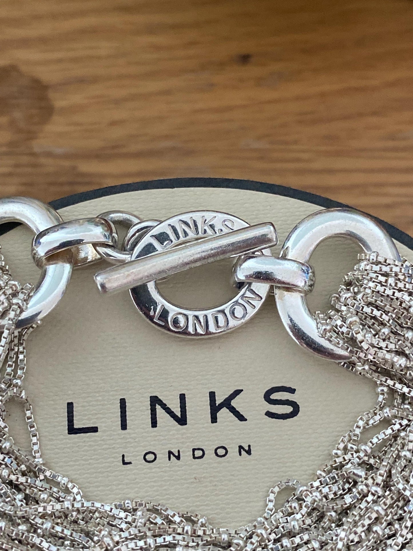 Gorgeous very rare Links Of London Sterling Silver Raindance Multi Chain Toggle Bracelet, Vintage, Genuine