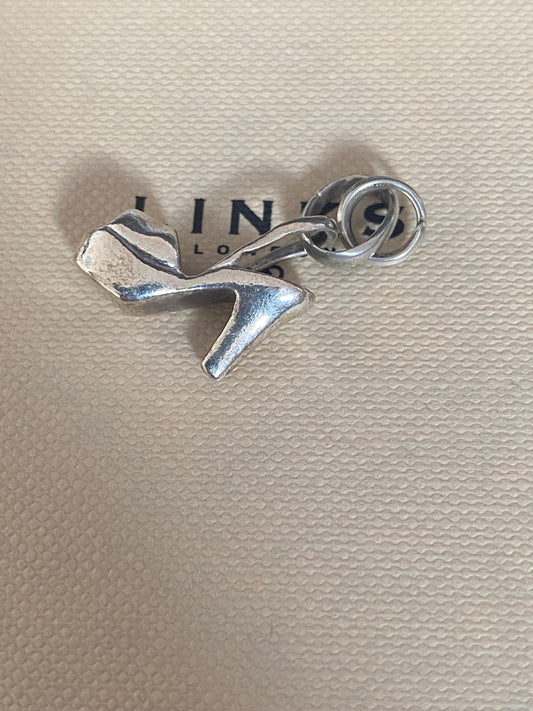 Beautiful vintage genuine rare hallmarked Links of London sterling silver heeled shoe charm