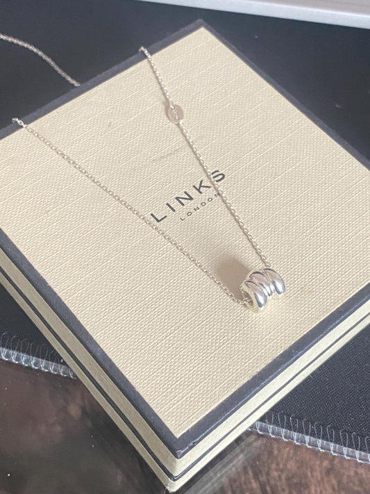Gorgeous Links of London Sweetie Necklace, Sterling Silver, Stamped, Hallmarked, 46cms, Adjustable