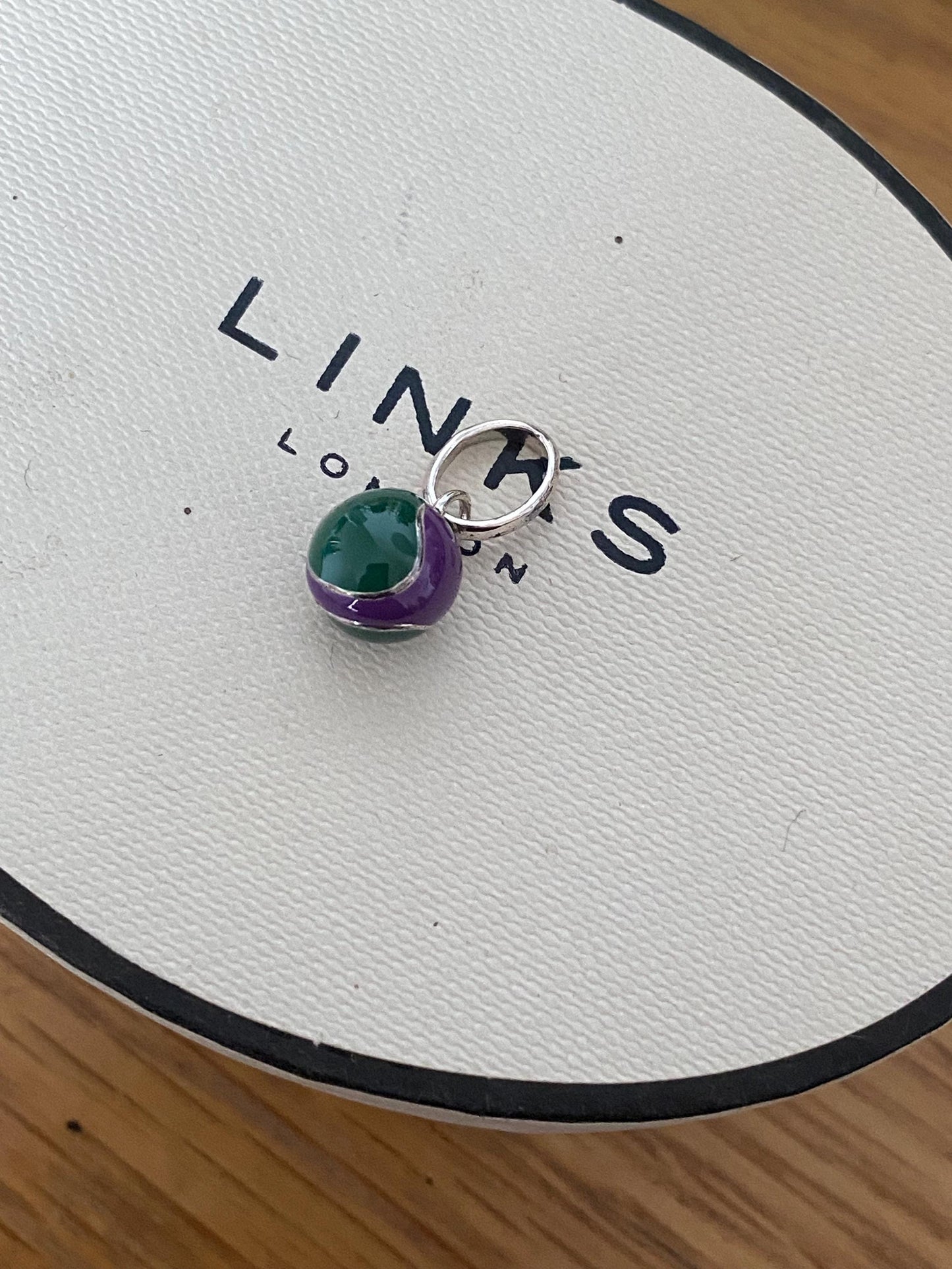 Genuine Links of London Wimbledon Tennis ball Charm, sterling silver