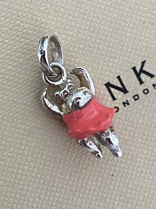 cute genuine rare Links of London hippo ballerina hallmarked charm