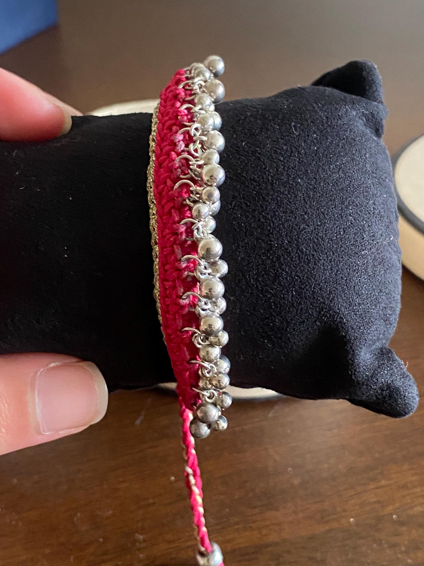 Rare Links of London Effervescence Friendship Bracelet in hot pink and gold, Sterling Silver, Assay Hallmarked