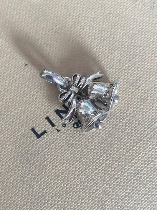 Rare gorgeous Links of London Wedding Bells Charm, Sterling Silver, assay Hallmarked