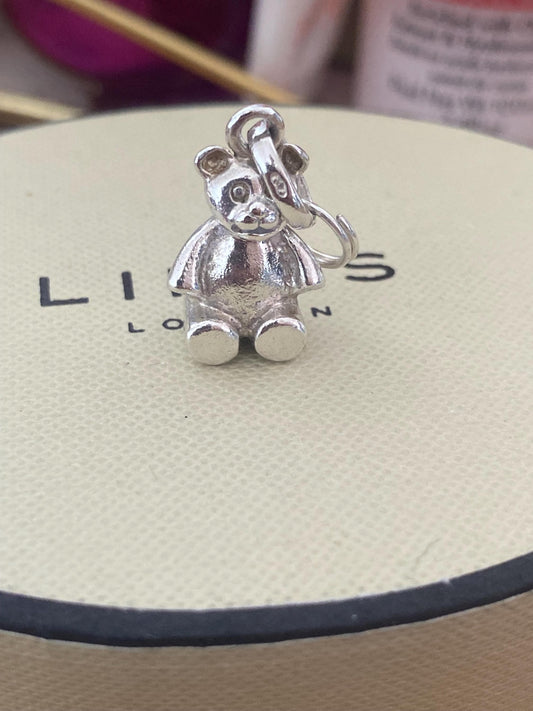 Adorable Links of London Teddy Bear Charm, Sterling Silver, Stamped, Hallmarked