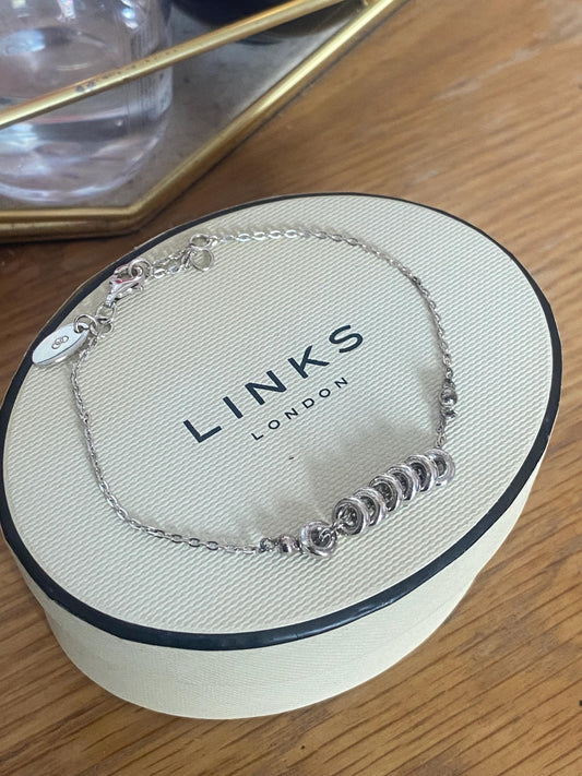 Lovely Links of London vintage rare XS sweetie bracelet, sterling silver