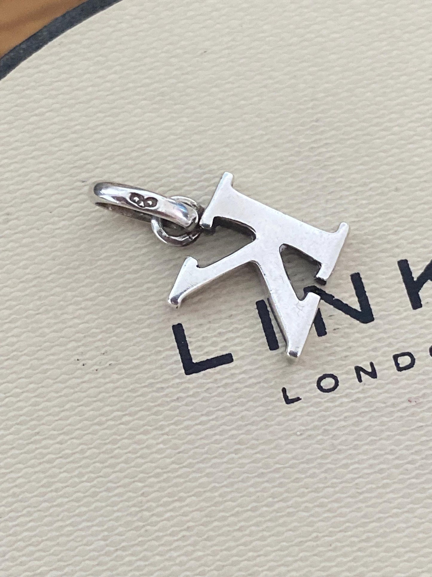 Genuine Links of London sterling silver letter ‘K’ charm