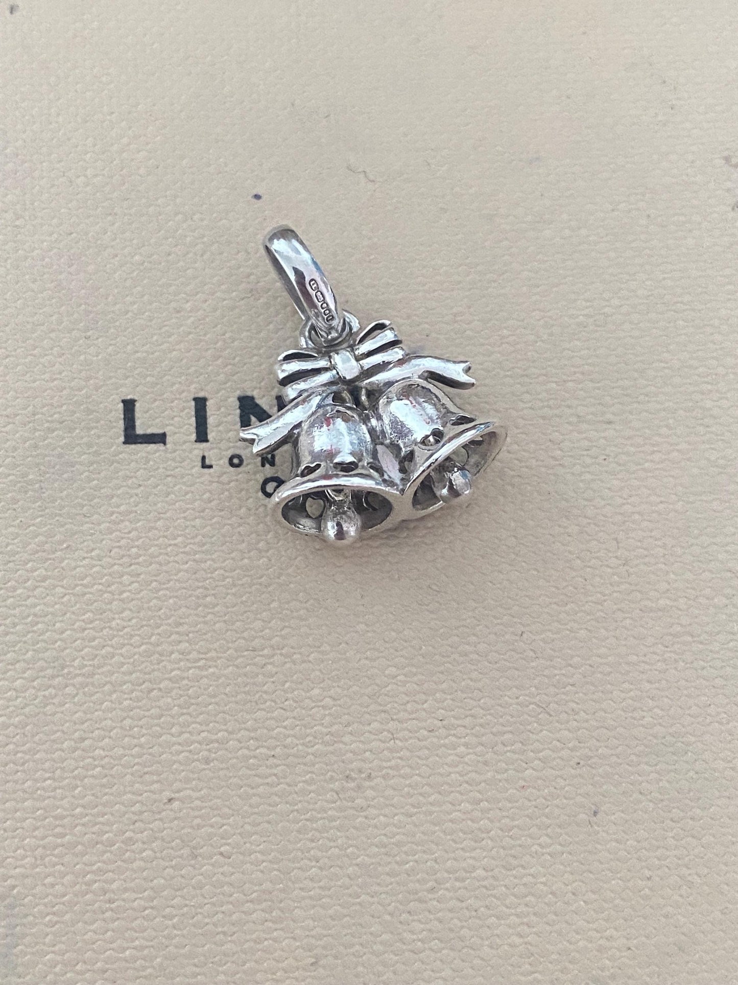Rare gorgeous Links of London Wedding Bells Charm, Sterling Silver, assay Hallmarked