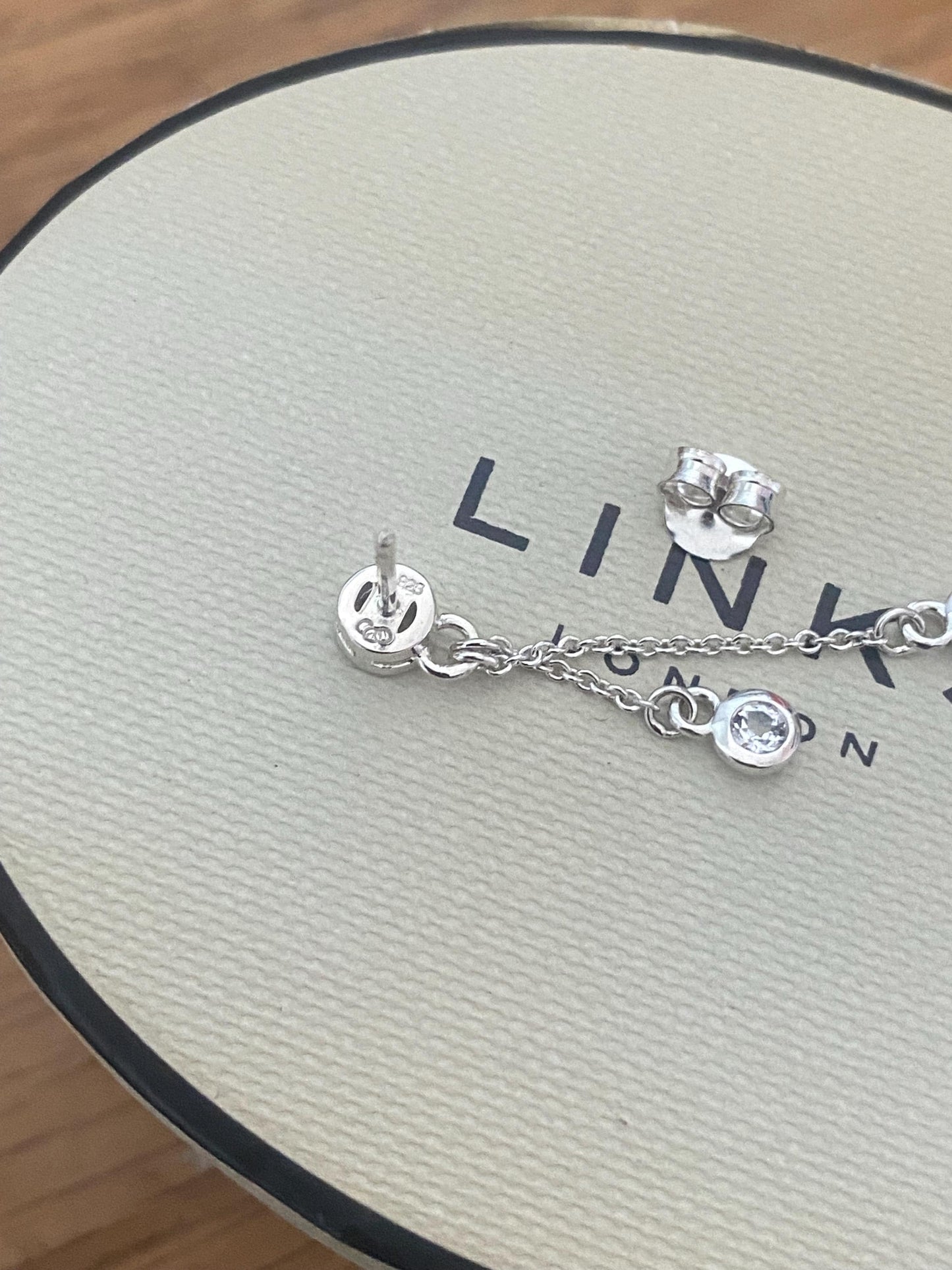 New Links Of London Genuine topaz drop Earrings, sterling silver