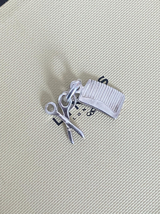 Lovely genuine rare Links of London sterling silver scissors and comb hallmarked charm