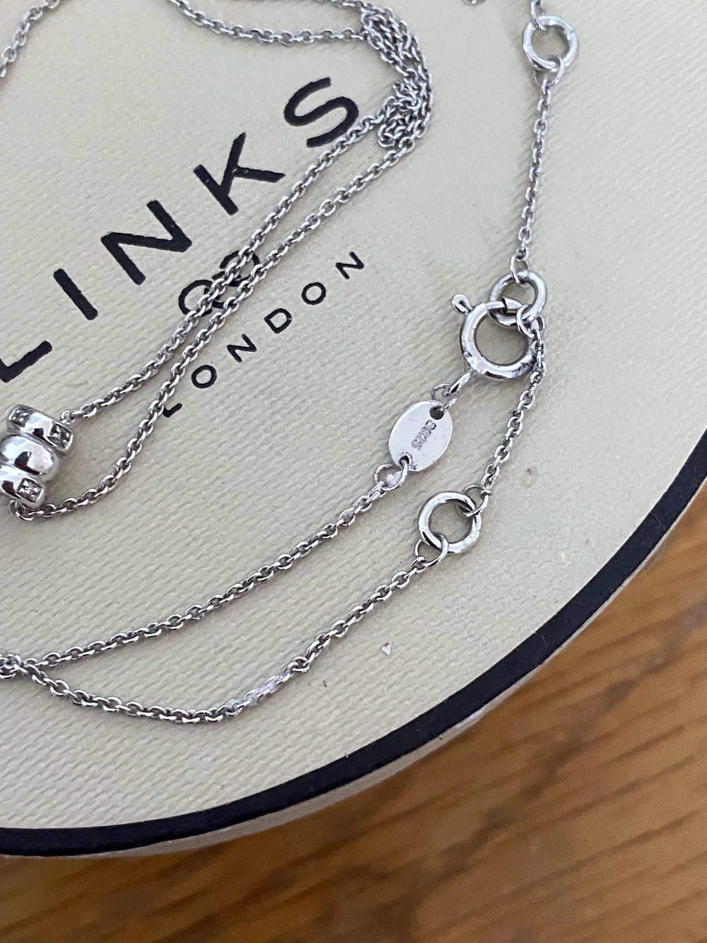 Gorgeous Links of London xs Sweetie diamond Necklace, Sterling Silver, with box