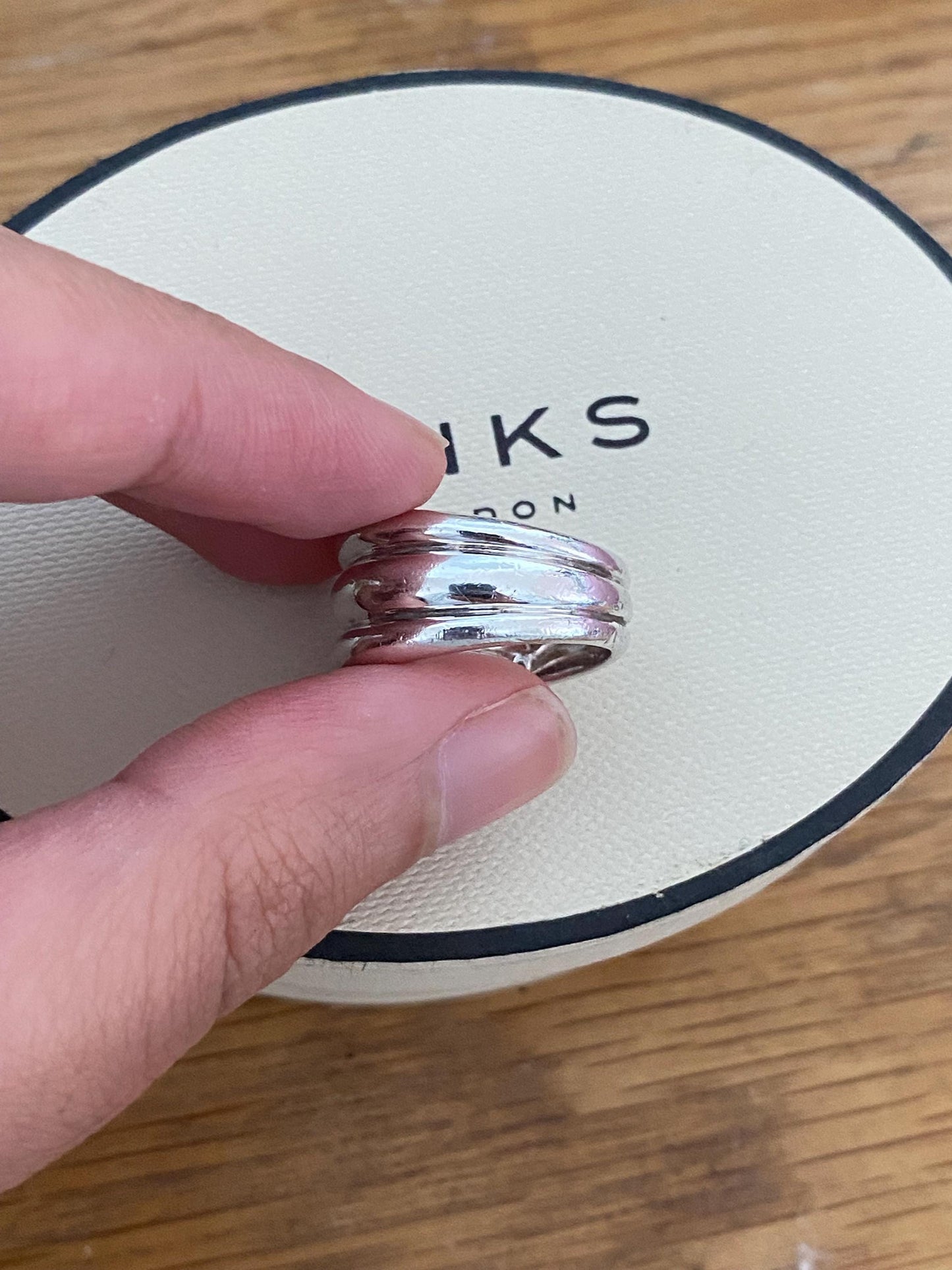 Links of London Hope Silver Triple Stack Ring, Size UK L, Genuine