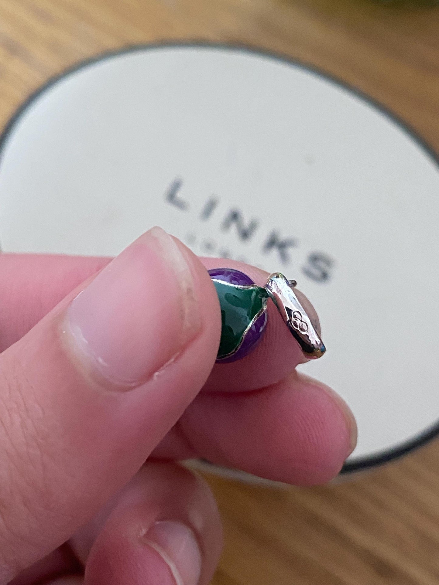Genuine Links of London Wimbledon Tennis ball Charm, sterling silver