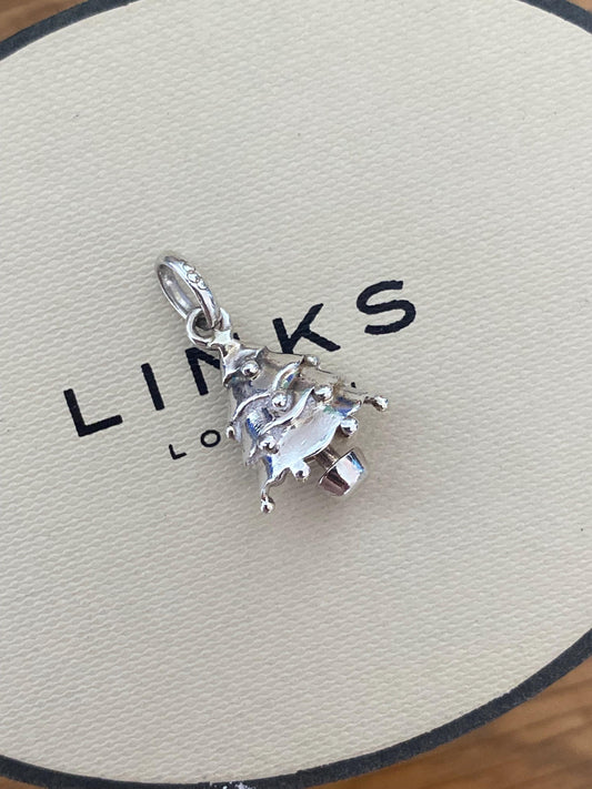 Very rare Links Of London Sterling Silver Christmas tree Vintage charm, genuine