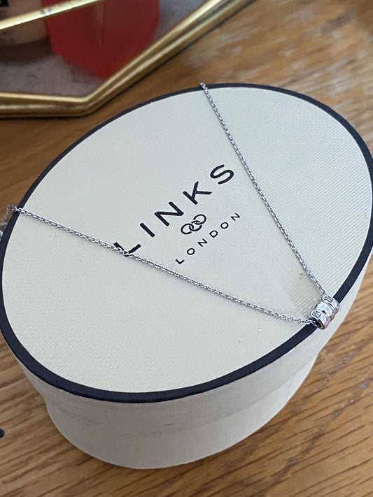 Gorgeous Links of London xs Sweetie diamond Necklace, Sterling Silver, with box