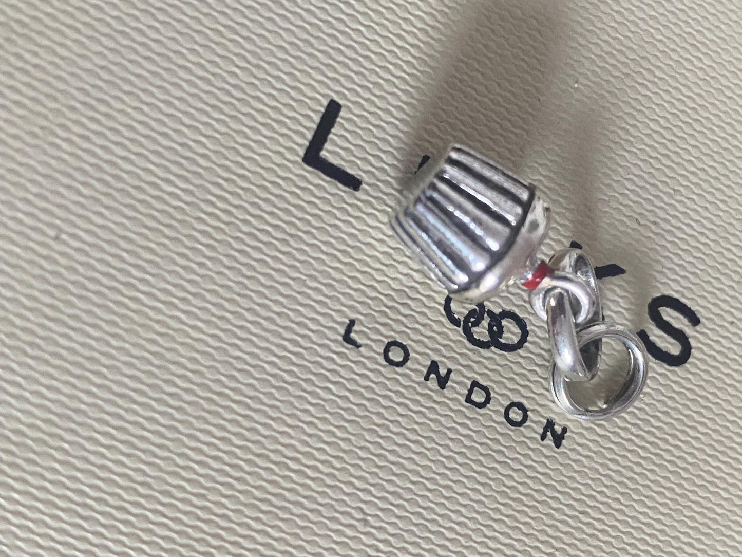 Cute genuine Links of London cupcake enamel and silver hallmarked charm