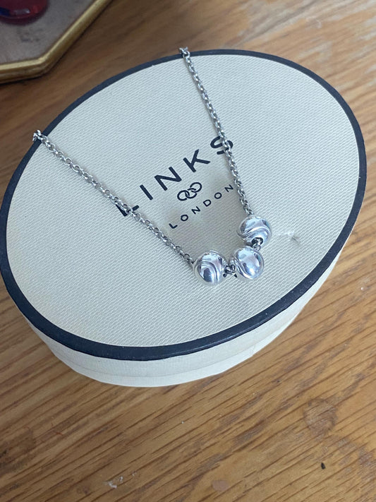 Genuine Links of London tennis ball Wimbledon Necklace, sterling silver