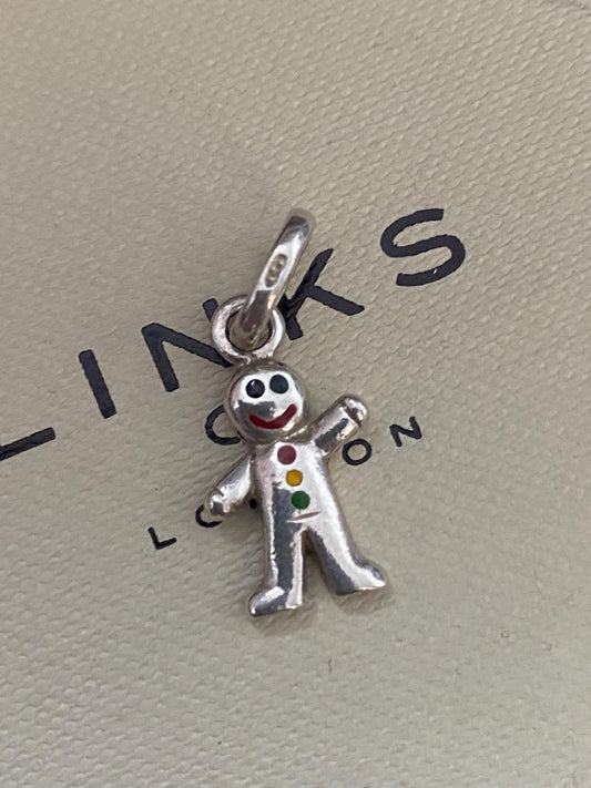cute genuine rare Links of London sterling silver gingerbread hallmarked charm
