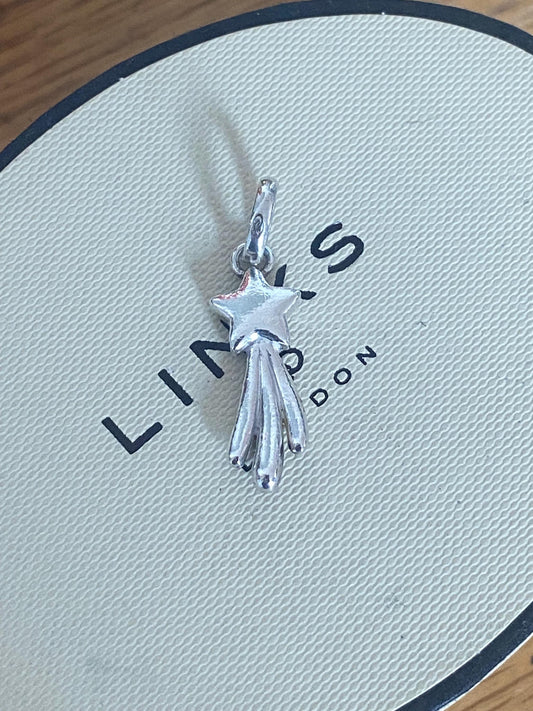 Rare Links of London shooting star charm sterling silver, great condition, genuine