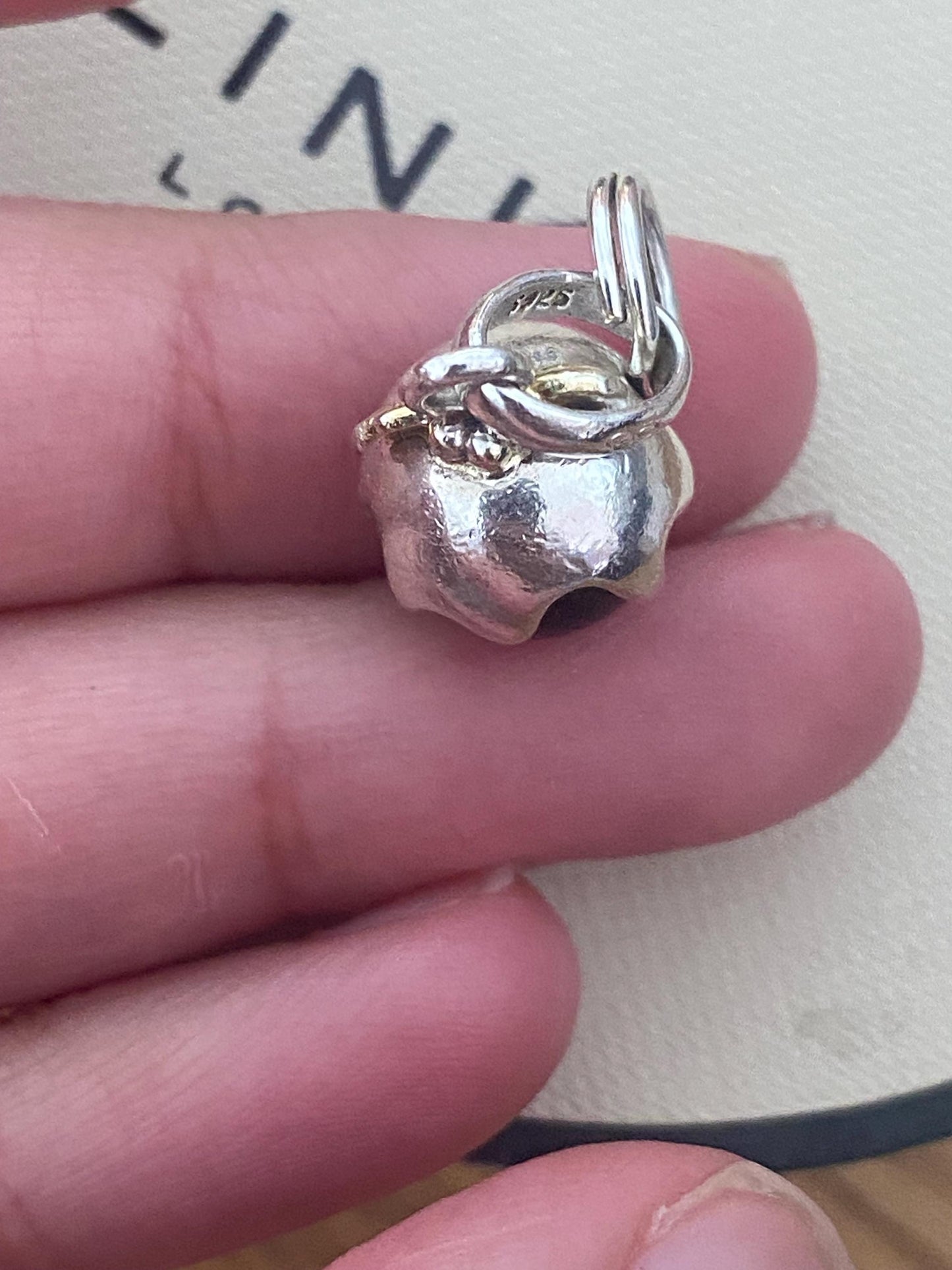 Genuine Links of london Christmas Pudding With 18ct Gold Vermeil Rare
