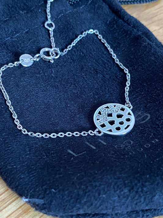 stunning Limited Edition Links of London Timeless Diamond Bracelet, lovely condition, with pouch