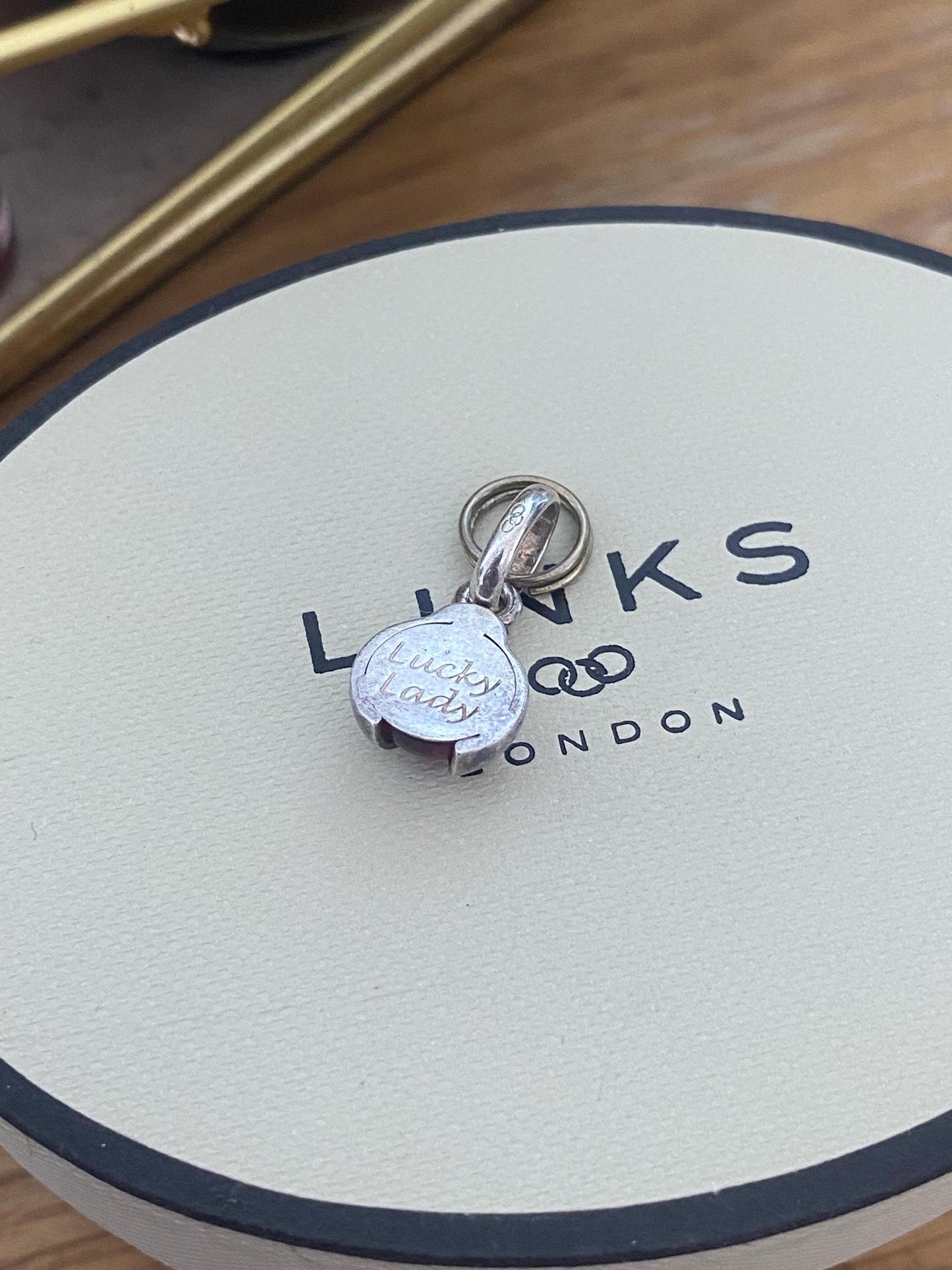 Gorgeous Links of London Lucky Ladybird Charm, Sterling Silver and Glass, genuine