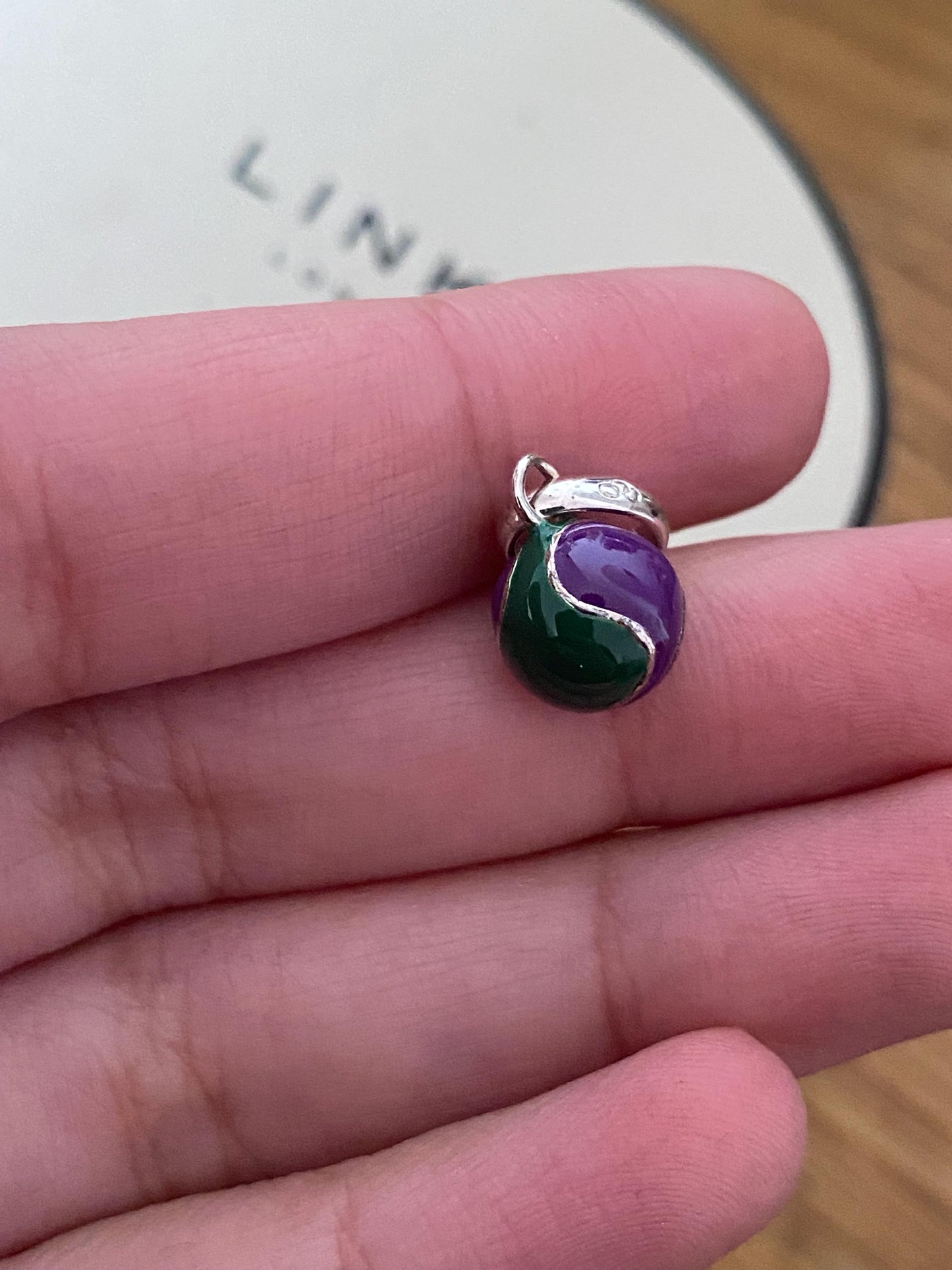 Genuine Links of London Wimbledon Tennis ball Charm, sterling silver