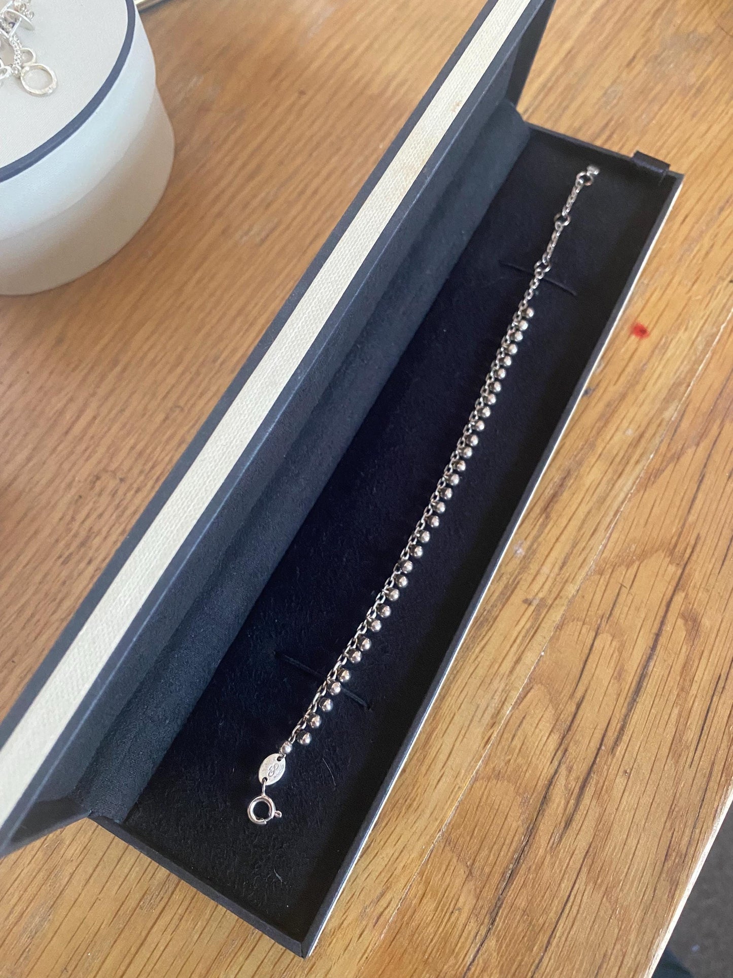 Rare Genuine LINKS OF LONDON Hallmarked Silver Ball Bracelet With Box