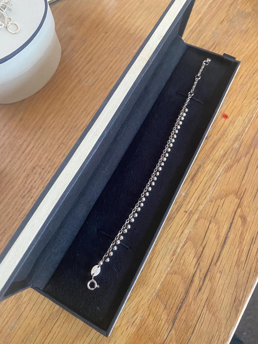 Rare Genuine LINKS OF LONDON Hallmarked Silver Ball Bracelet With Box