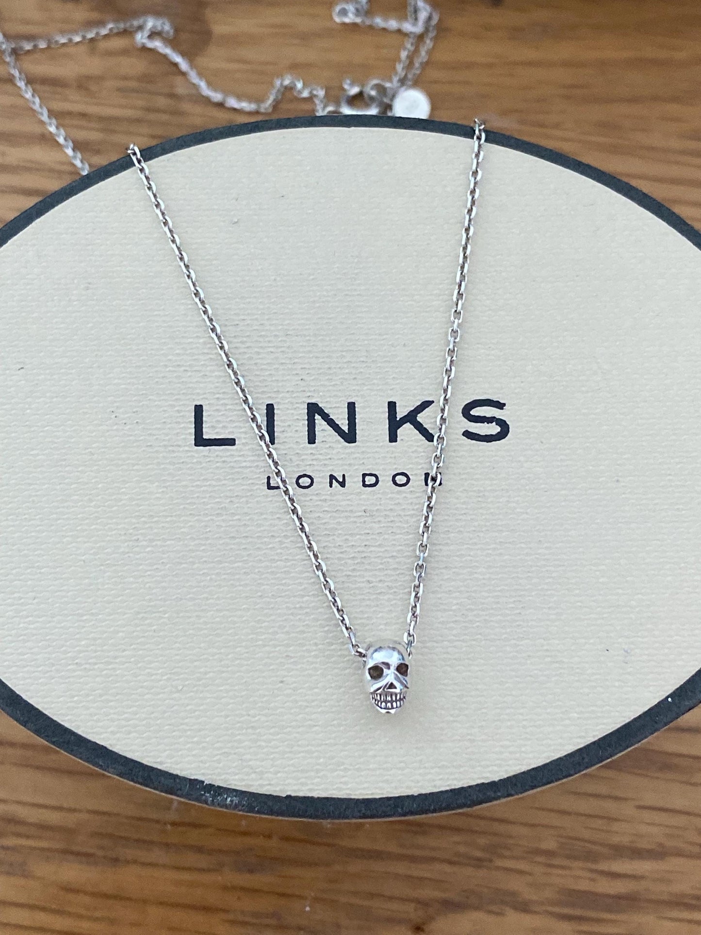 New Links of London mini skull Necklace Vintage, genuine, with box