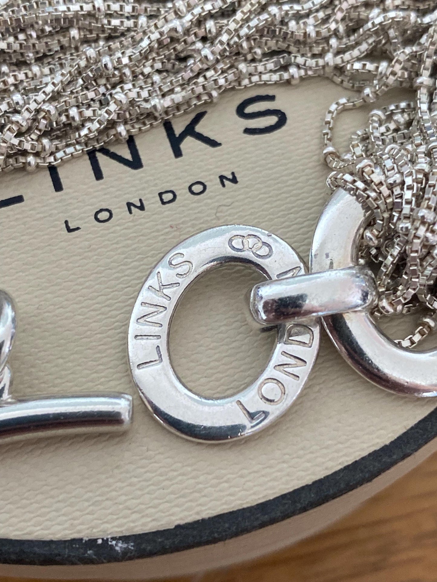 Gorgeous very rare Links Of London Sterling Silver Raindance Multi Chain Toggle Bracelet, Vintage, Genuine