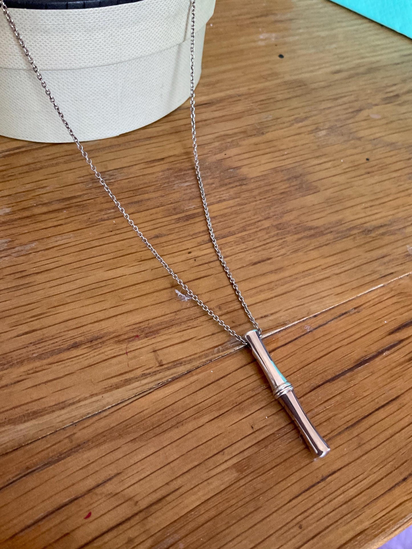 Rare genuine hallmarked links of London bamboo necklace sterling silver with box